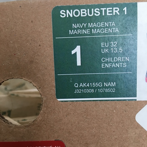 Kamik Snobuster Navy Magenta Snow Boot Size 1 - Picture 4 of 5